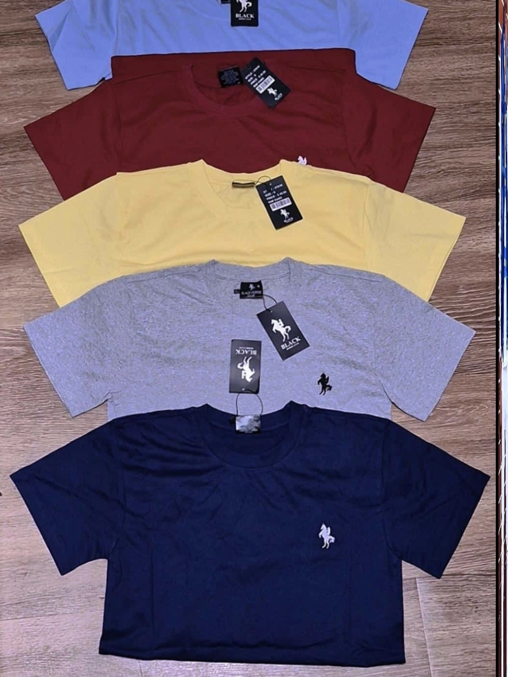 Black Label Kids Short Sleeve T‑Shirt - Navy, Gray, Yellow, Maroon, Light Blue